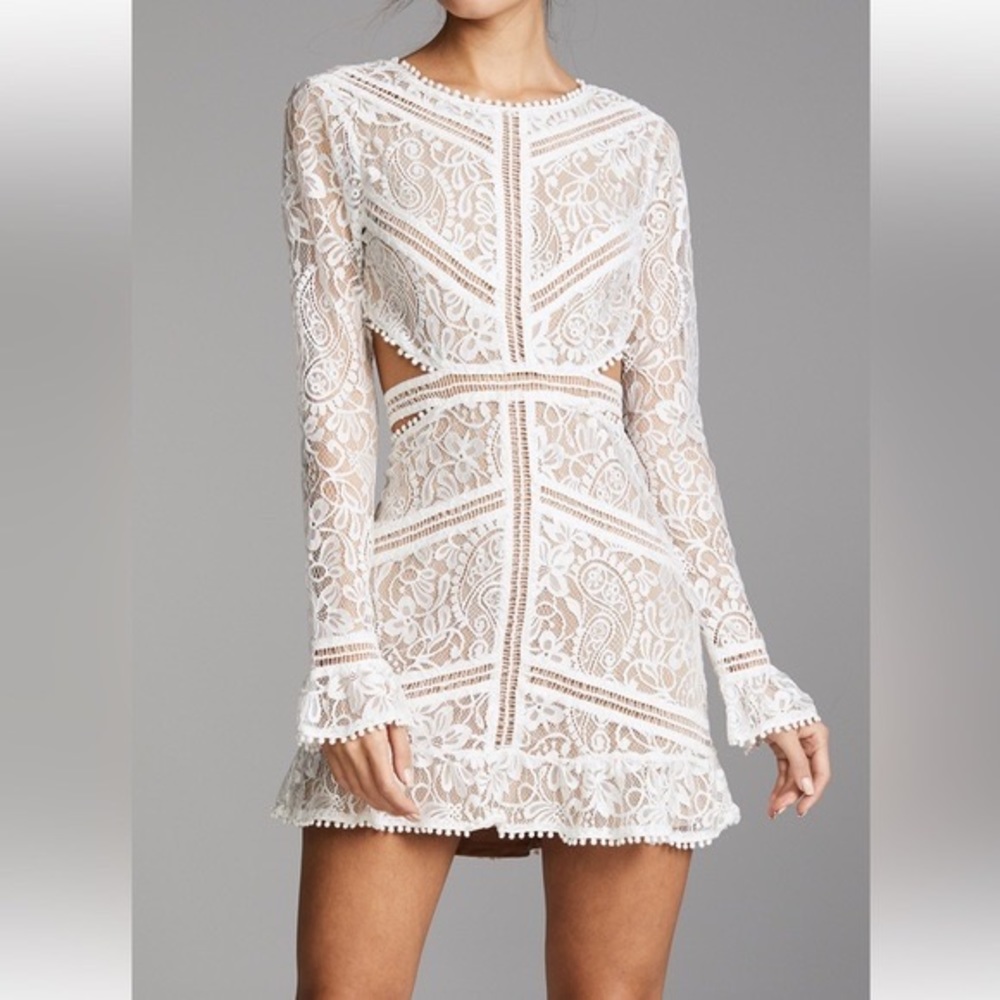 For Love & Lemons White Lace Dress